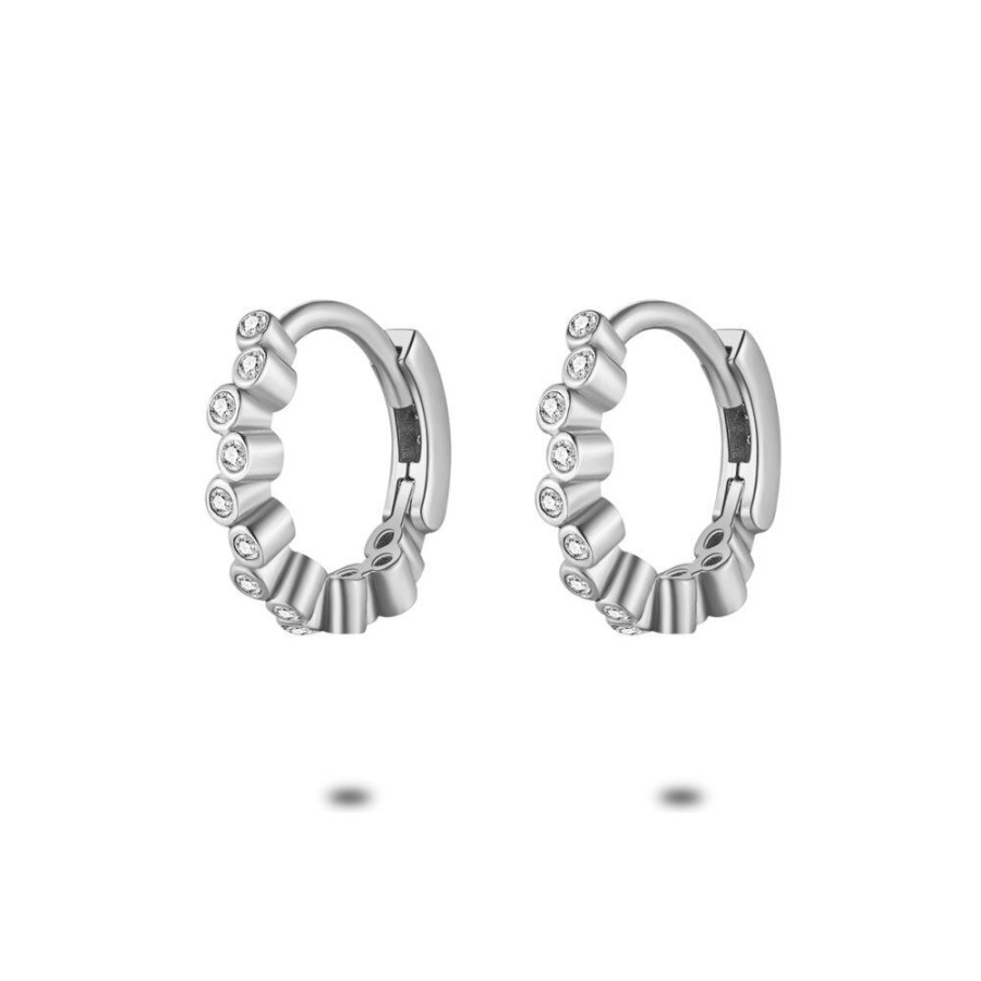 Women Twice As Nice | Silver Earrings, Hoop Earrings, Zigzag Zirconia