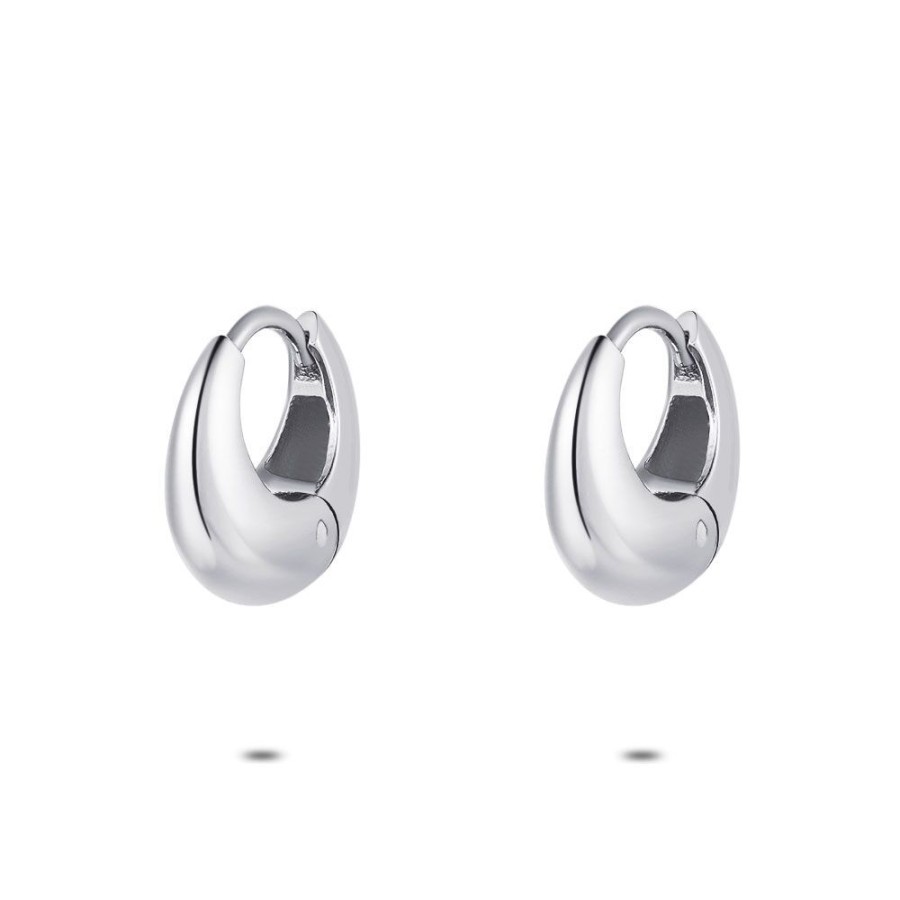 Women Twice As Nice | Silver Hoop Earrings, 14 Mm