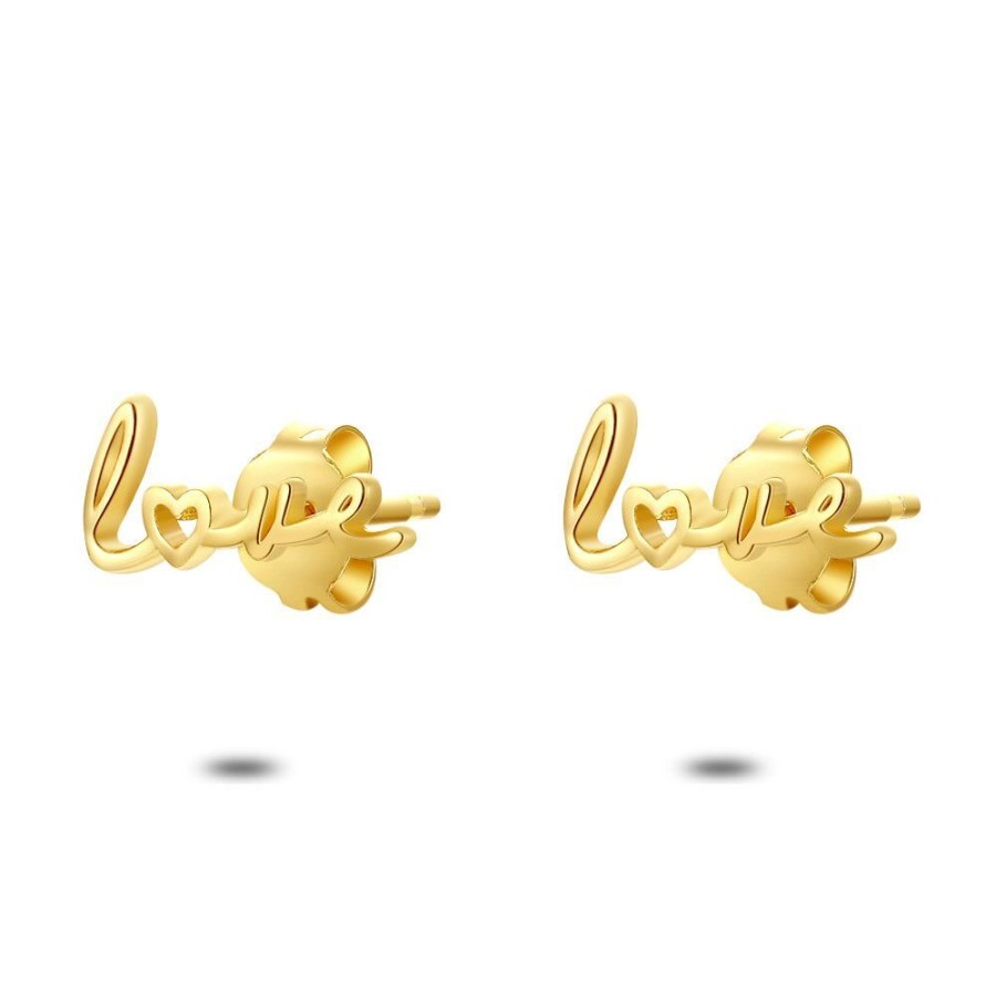 Women Twice As Nice | 18Ct Gold Plated Silver Earrings, Love