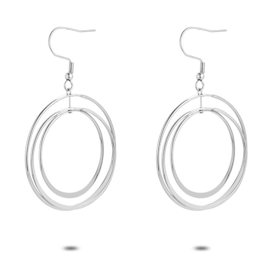 Women Twice As Nice | Stainless Steel Earrings, 3 Rings