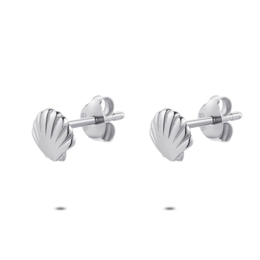 Women Twice As Nice | Silver Earrings, Shell, 5 Mm