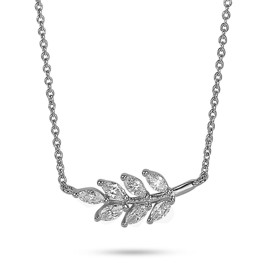 Women Twice As Nice | Silver Necklace, Branch In Zirconia