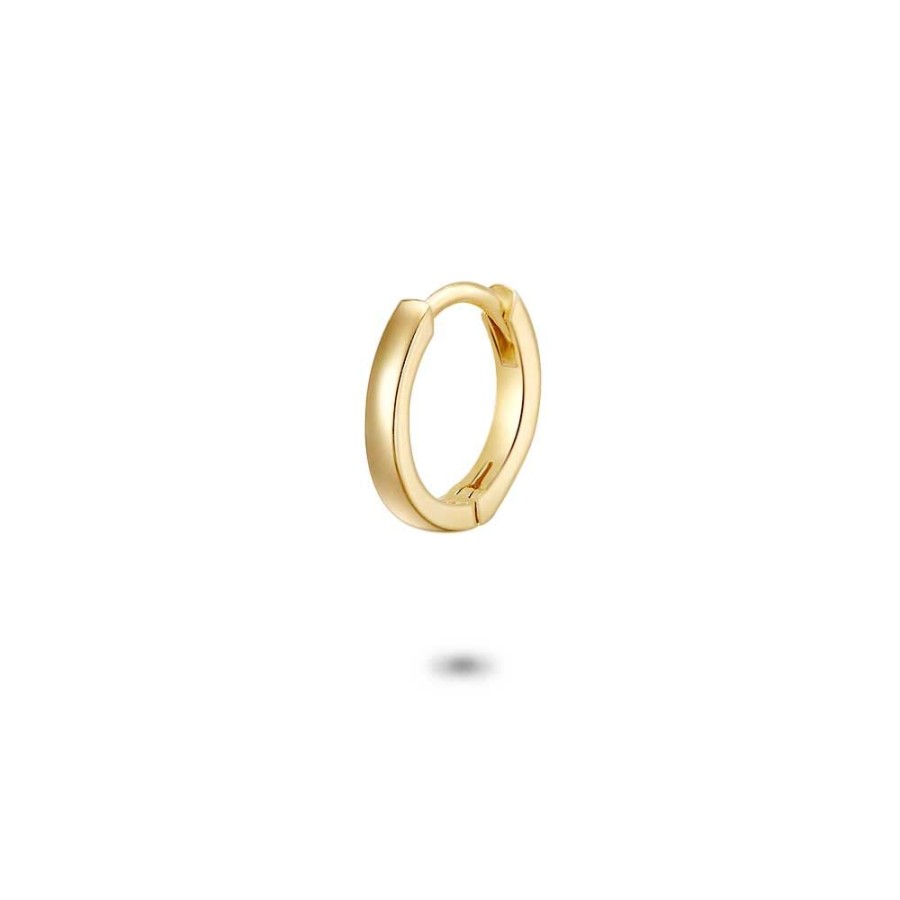 Women Twice As Nice | Earring Per Piece In 18Ct Gold Plated Silver, Hoop, 11 Mm/2 Mm