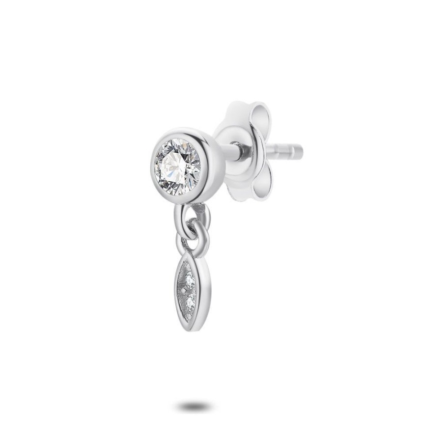 Women Twice As Nice | Earring Per Piece In Silver, Ellipse And Round, Zirconia