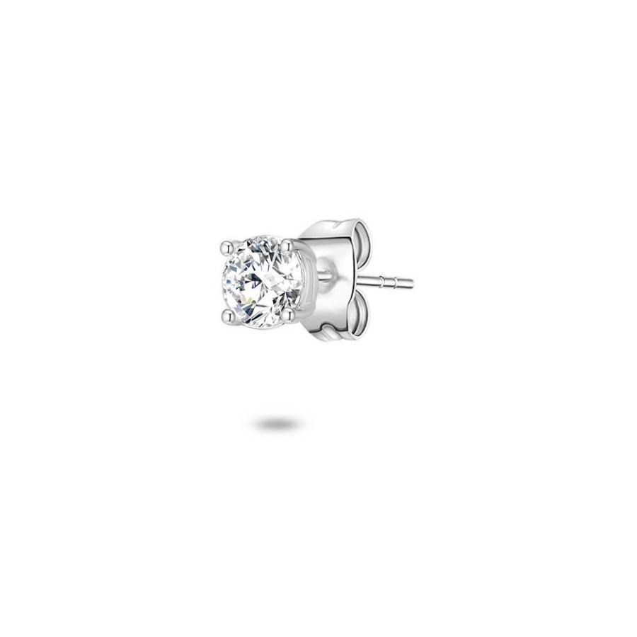 Women Twice As Nice | Silver Stud Earring, 4 Mm Zirconia