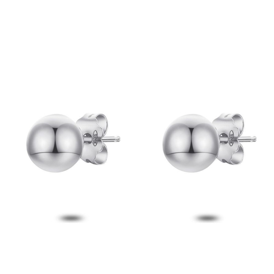 Women Twice As Nice | Silver Earrings, Ball 7 Mm