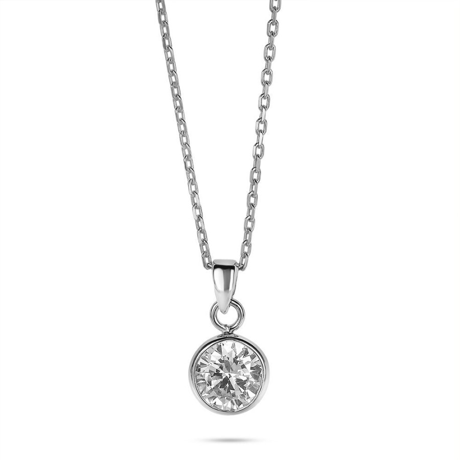 Women Twice As Nice | Silver Necklace, 7 Mm Zirconia