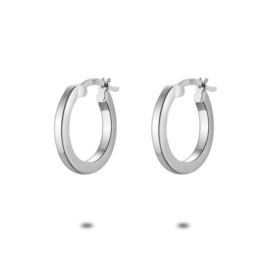 Women Twice As Nice | Silver Earrings, Hoop Earrings, 15 Mm