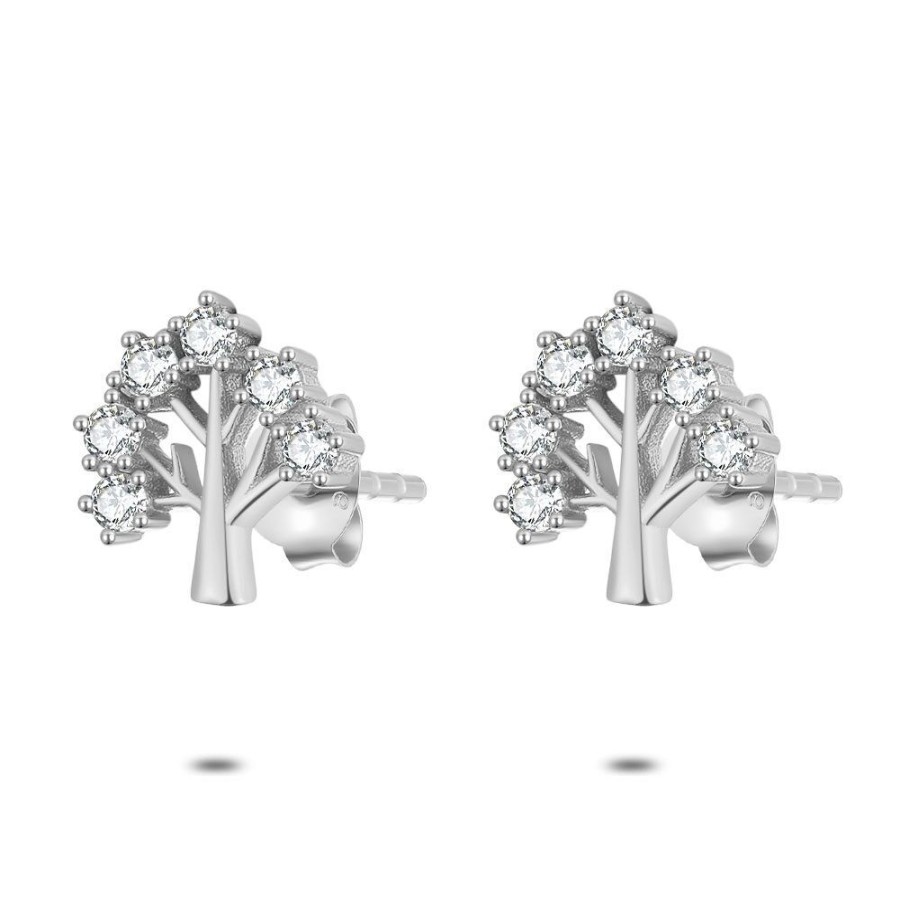 Women Twice As Nice | Silver Earrings, Tree, Zirconia