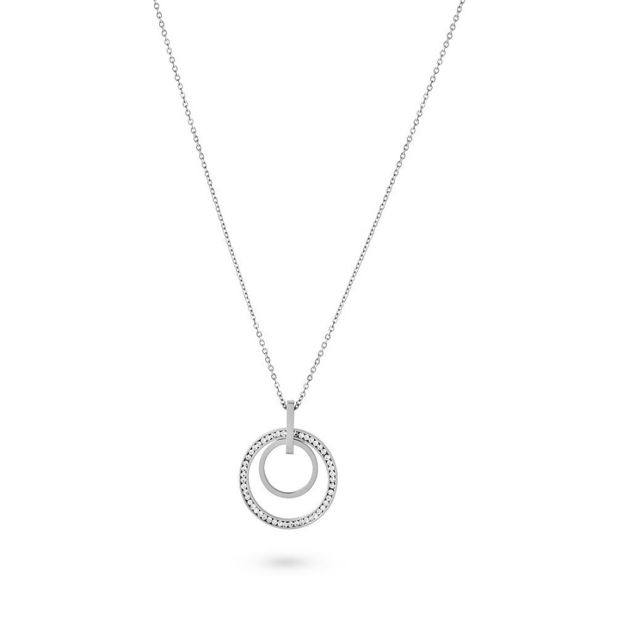 Women Twice As Nice | Stainless Steel Necklace, 2 Open Circles