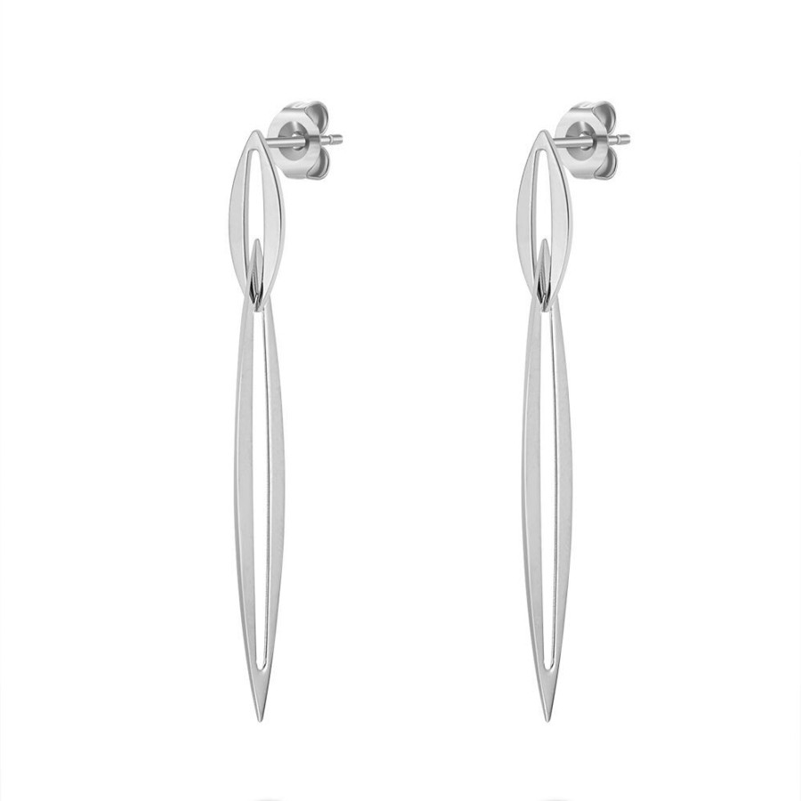 Women Twice As Nice | Silver Earrings, 2 Open Ellips