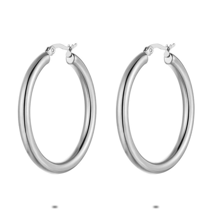 Women Twice As Nice | Stainless Steel Earrings, Hoop Earrings, 40 Mm