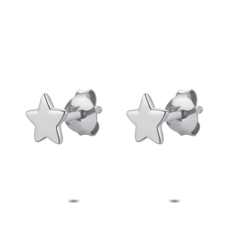 Women Twice As Nice | Silver Earrings, Star, 7 Mm