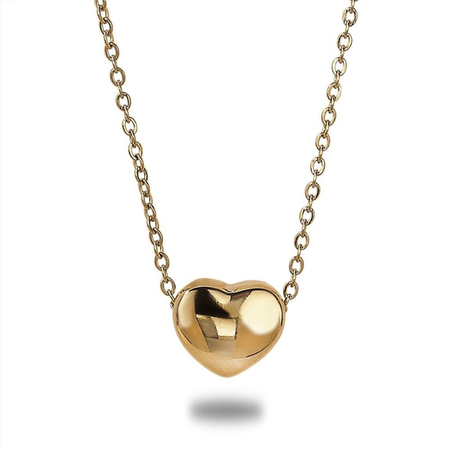 Women Twice As Nice | Gold-Coloured Stainless Steel Necklace, Heart