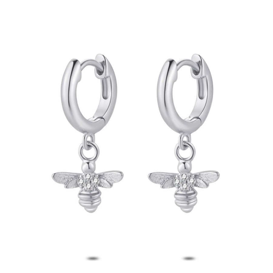 Women Twice As Nice | Silver Earrings, Earring, Bee, Zirconia