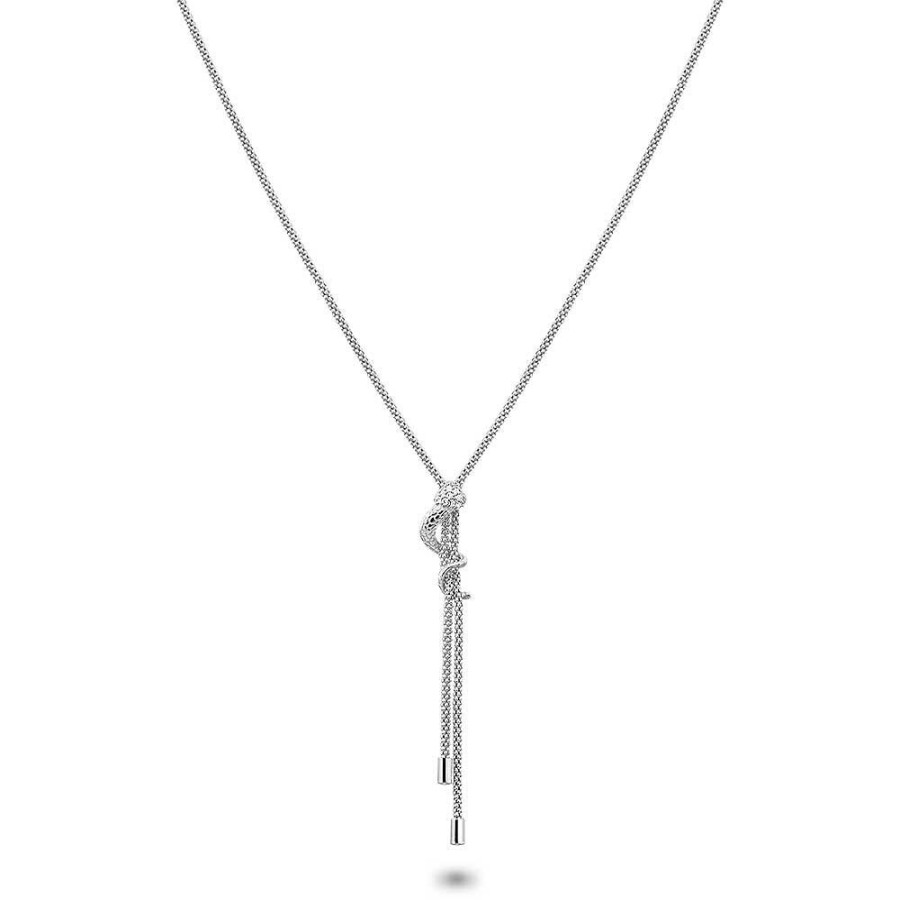 Women Twice As Nice | Silver Necklace, Snake On Chain