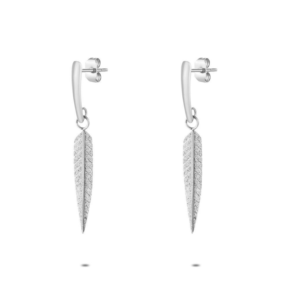 Women Twice As Nice | Stainless Steel Earrings, Feather