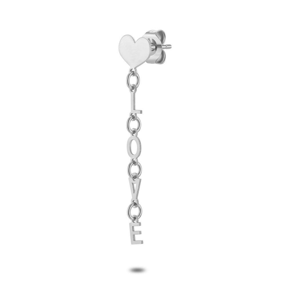 Women Twice As Nice | Silver Earring Per Piece, Heart, Love