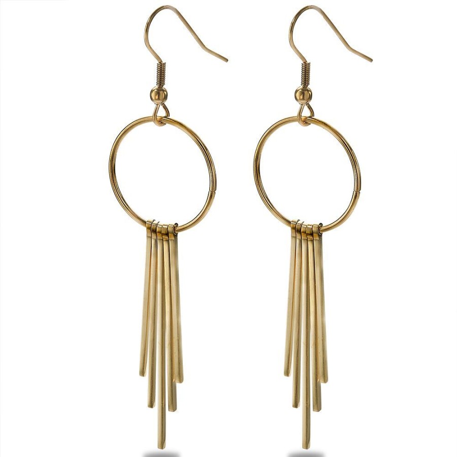 Women Twice As Nice | Gold-Coloured Stainless Steel Earrings, Circles And Bars