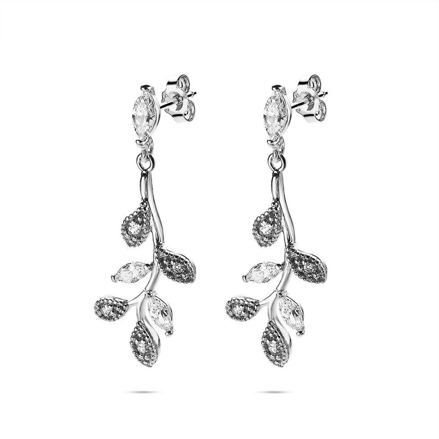 Women Twice As Nice | Silver Earrings, Branch, Zirconia