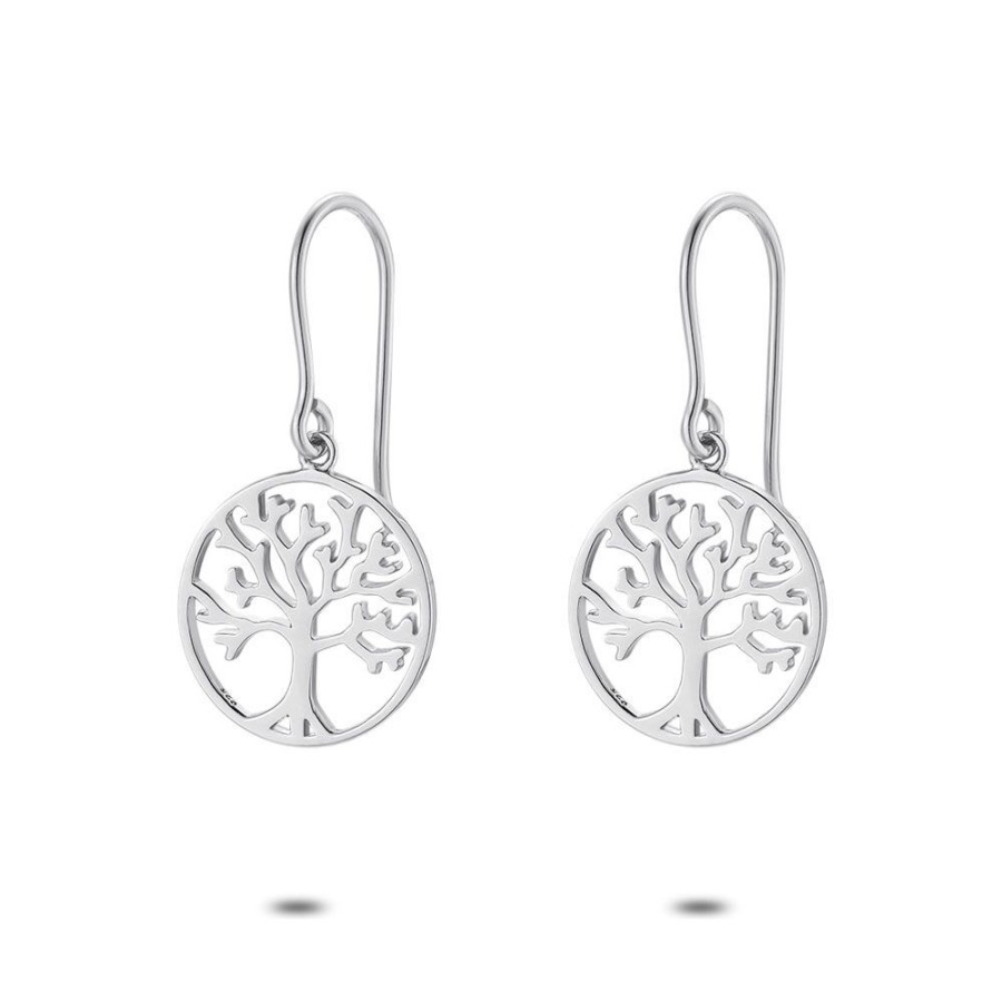 Women Twice As Nice | Silver Earrings, Tree Of Life On Hook