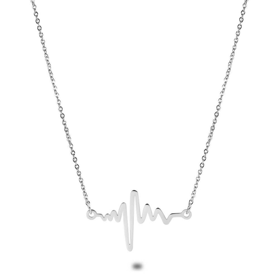 Women Twice As Nice | Stainless Steel Necklace, Heartbeat