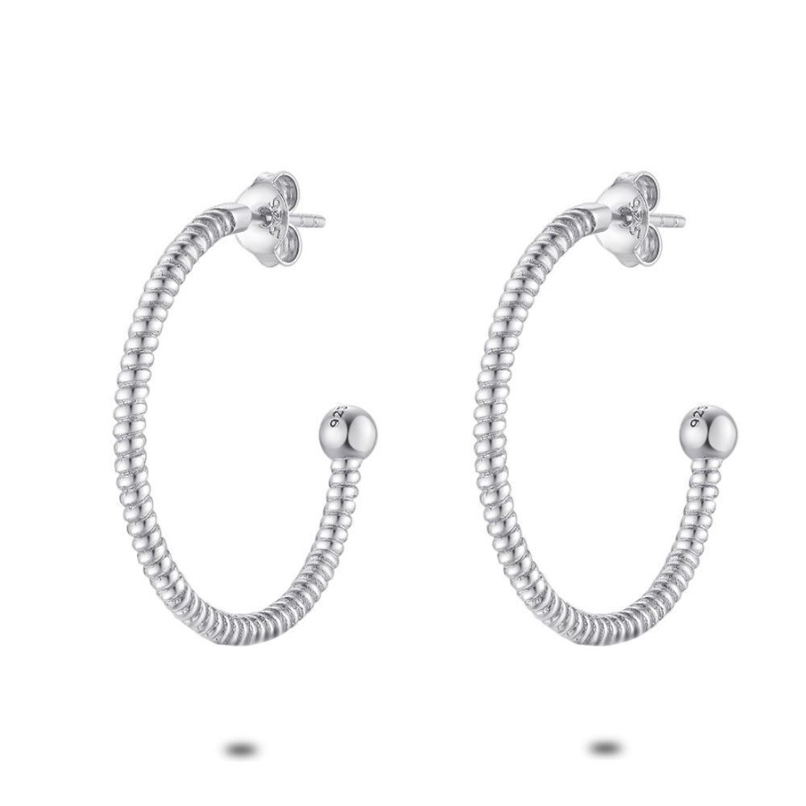 Women Twice As Nice | Silver Earrings, Open Earring, 3 Cm