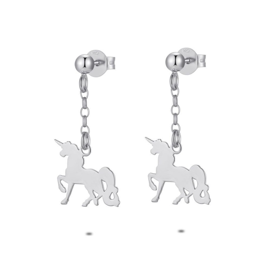 Women Twice As Nice | Silver Earrings, Unicorn On A Chain