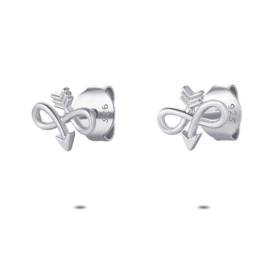 Women Twice As Nice | Silver Earrings, Arrow And Infinity