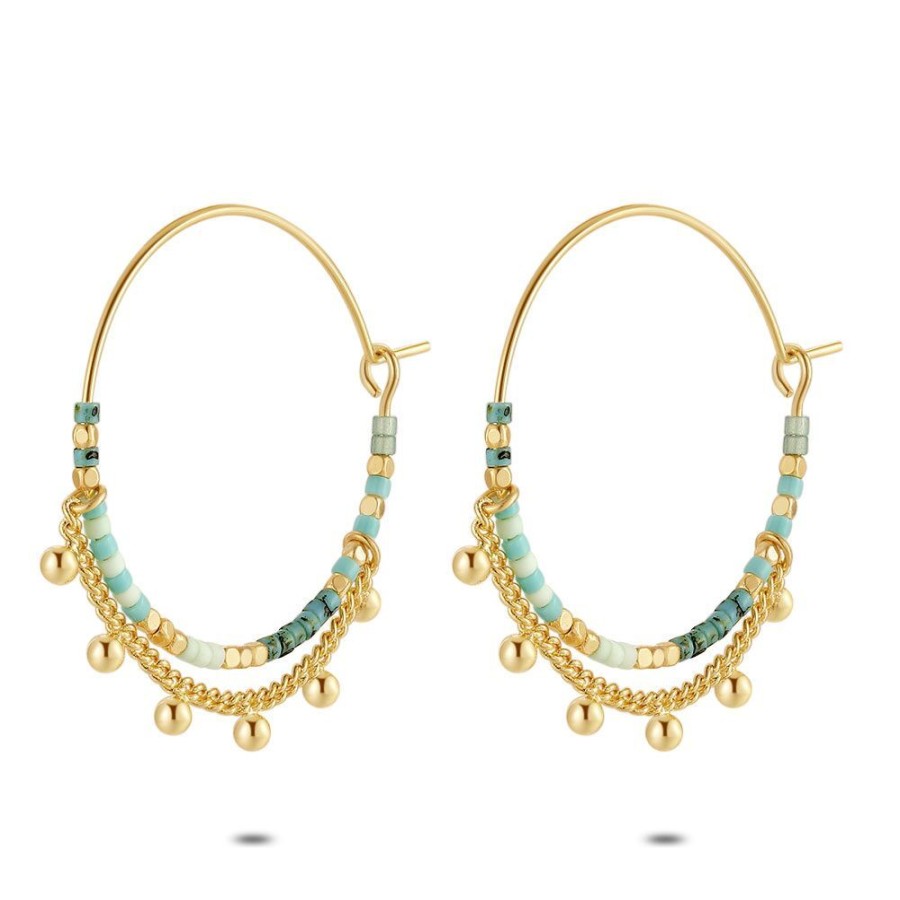 Women Twice As Nice | High Fashion Earrings, Miyuki Beads In Turquoise