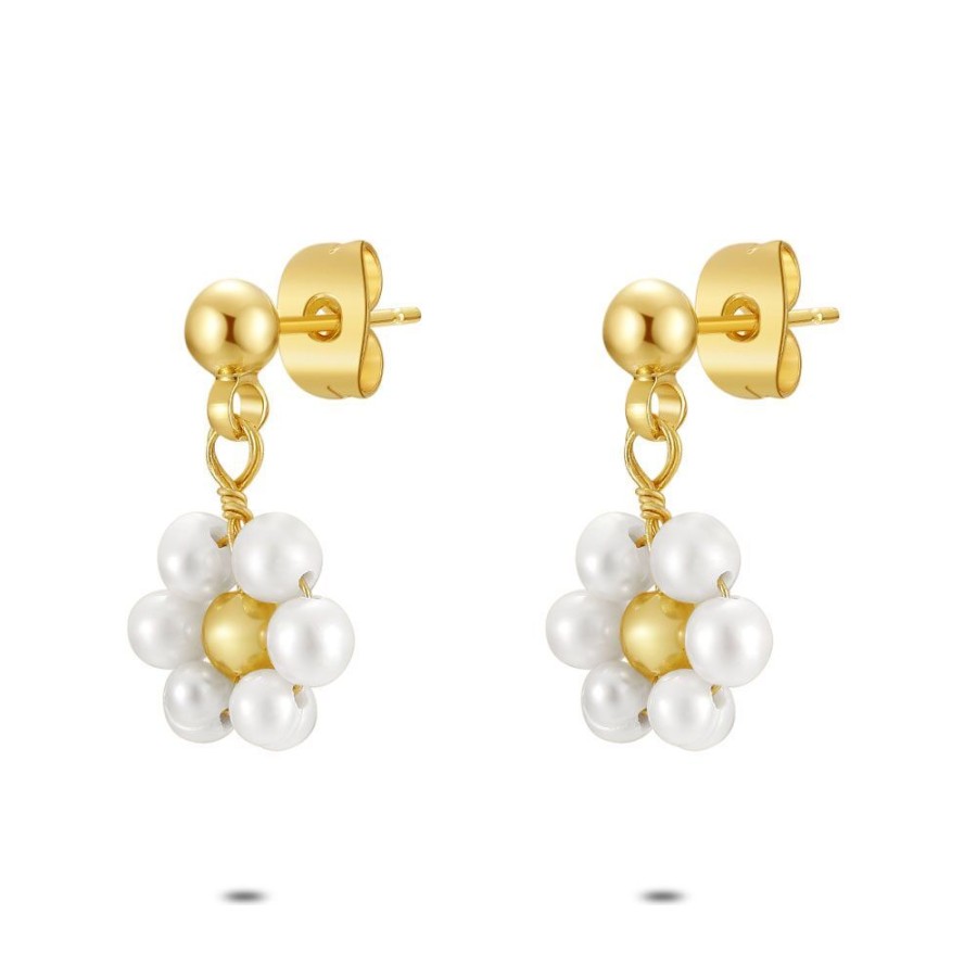 Women Twice As Nice | High Fashion Earrings, Flower, Pearls