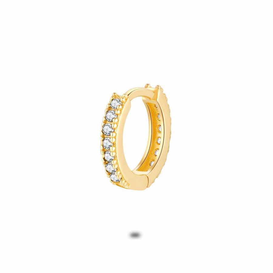 Women Twice As Nice | Earring Per Piece In 18Ct Gold Plated Silver, 12 Mm Hoop