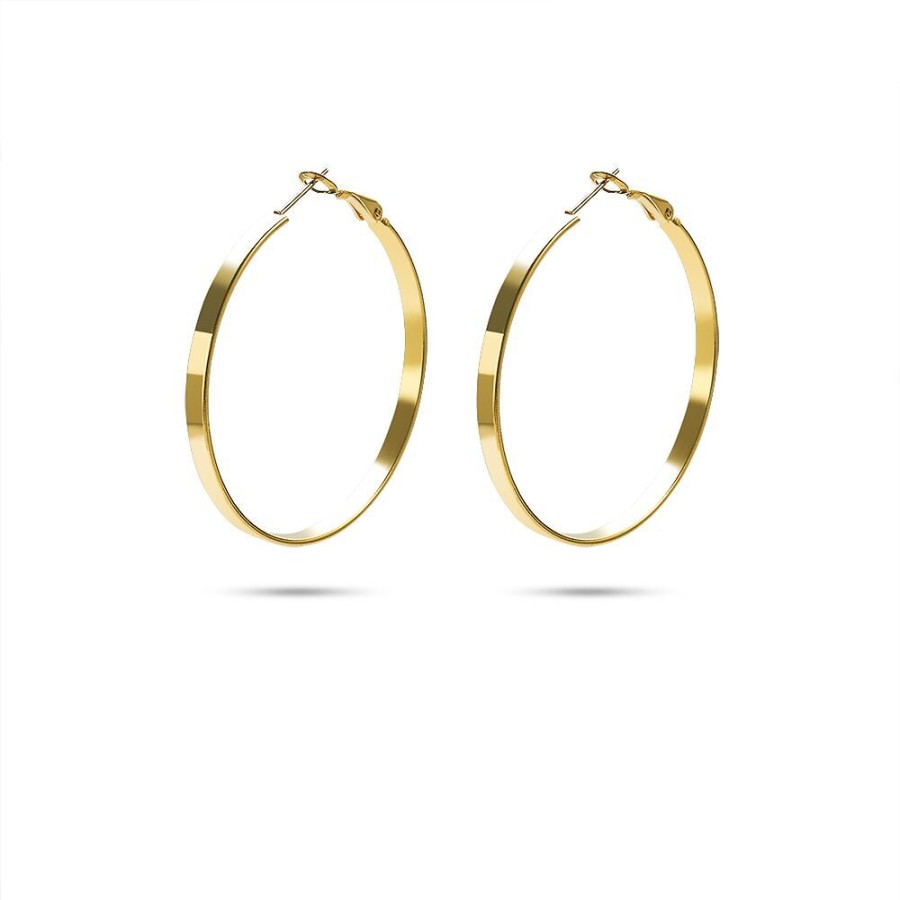 Women Twice As Nice | Gold-Colored Stainless Steel Earrings, Hoop Earrings Of 5 Cm