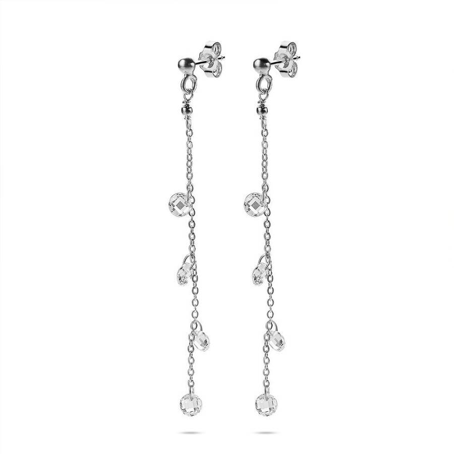 Women Twice As Nice | Silver Earrings, 4 Crystals