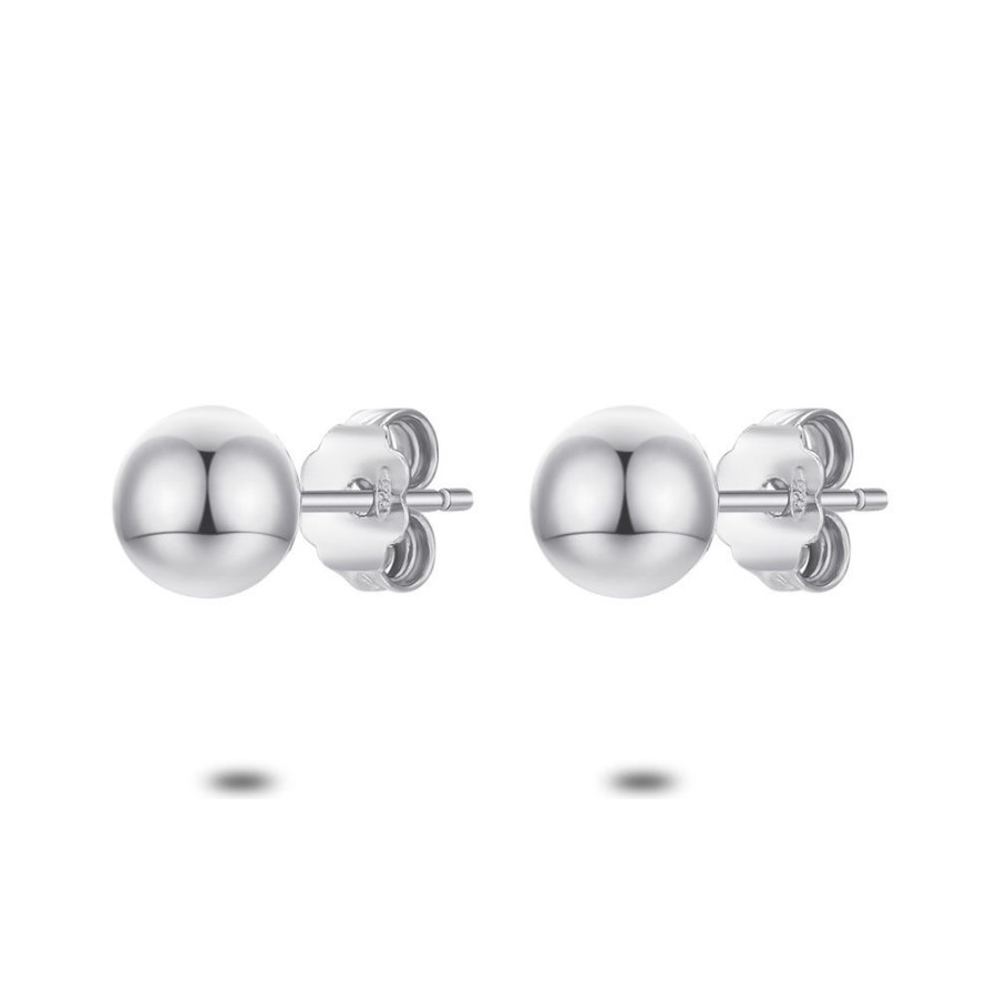 Women Twice As Nice | Silver Earrings, Ball 6 Mm