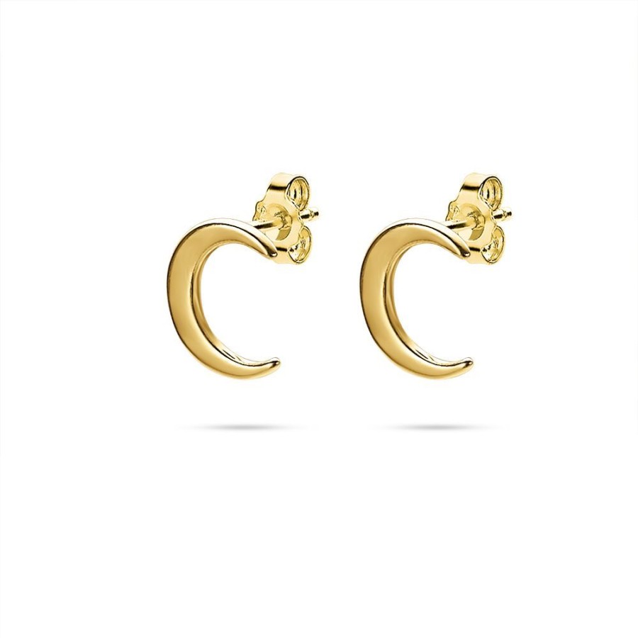 Women Twice As Nice | 18Ct Gold Plated Earrings, Horn