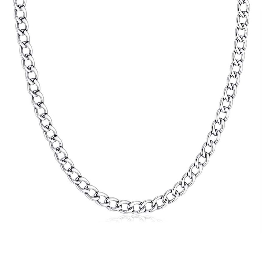 Women Twice As Nice | Stainless Steel Necklace, Gourmet Chain 7 Mm