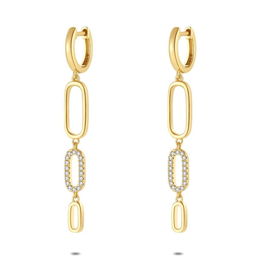 Women Twice As Nice | 18Ct Gold Plated Silver Earrings, Ovals