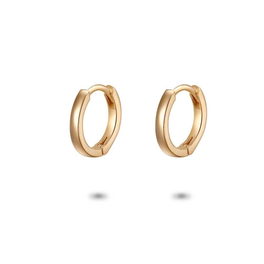 Women Twice As Nice | Rose Silver Earrings, Hoop Earring 11 Mm