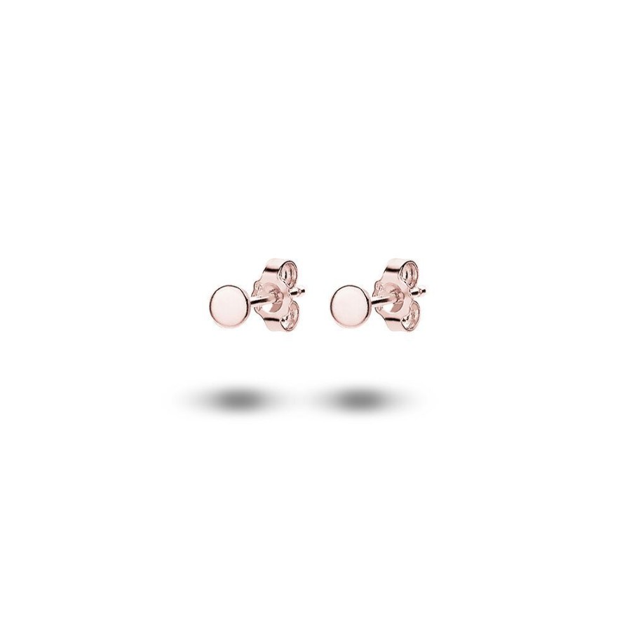 Women Twice As Nice | Rose Silver Earrings, Small Round, 3 Mm