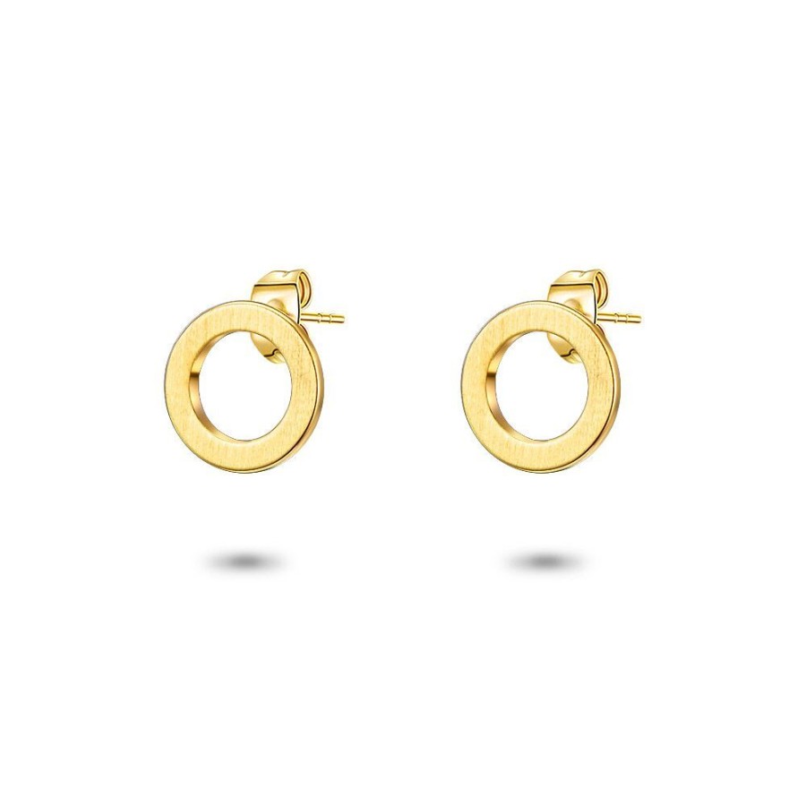 Women Twice As Nice | 18Ct Gold Plated Silver Earrings, Circle