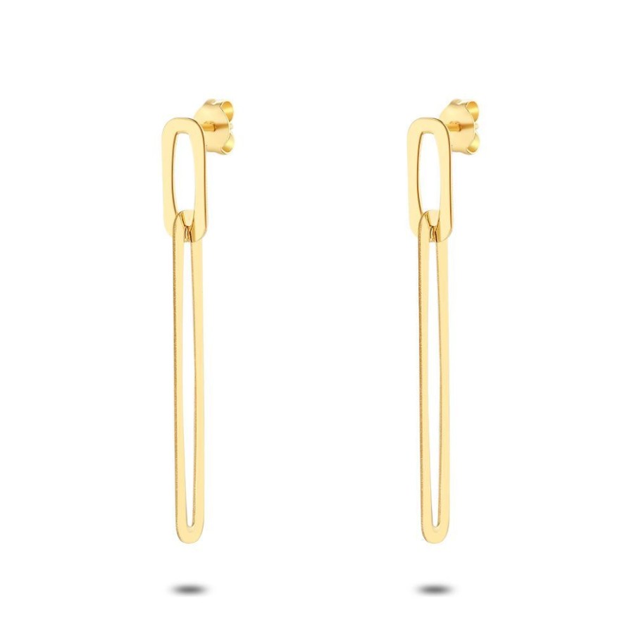 Women Twice As Nice | 18Ct Gold Plated Silver Earrings, Ovals