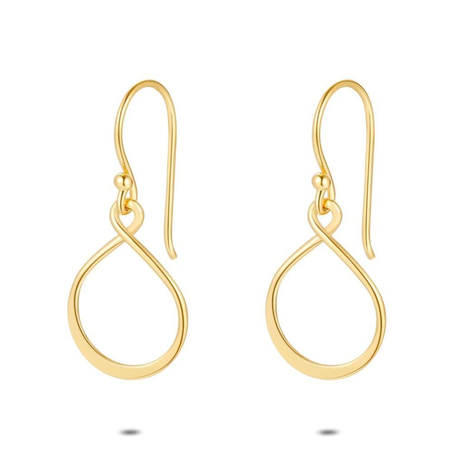 Women Twice As Nice | 18Ct Gold Plated Silver Earrings, Abstract