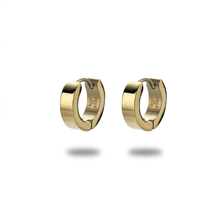 Women Twice As Nice | Gold-Coloured Stainless Steel Earrings, Hoop Earring, 12 Mm