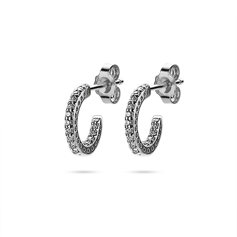 Women Twice As Nice | Silver Earrings, Hoop Earring With Zirconia