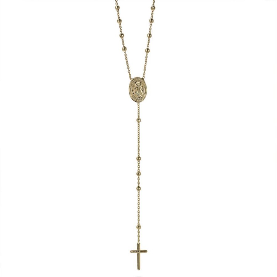 Women Twice As Nice | 18Ct Gold Plated Silver Necklace, Coin And Cross