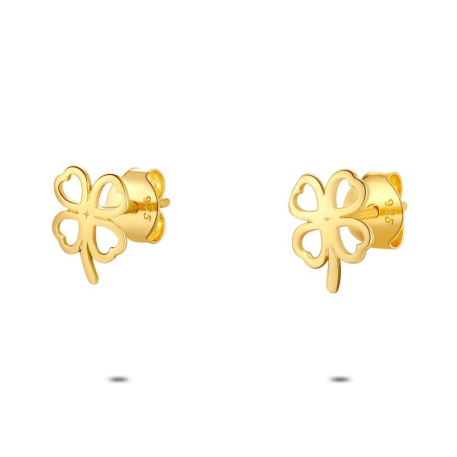 Women Twice As Nice | Silver Earrings, Open Clover