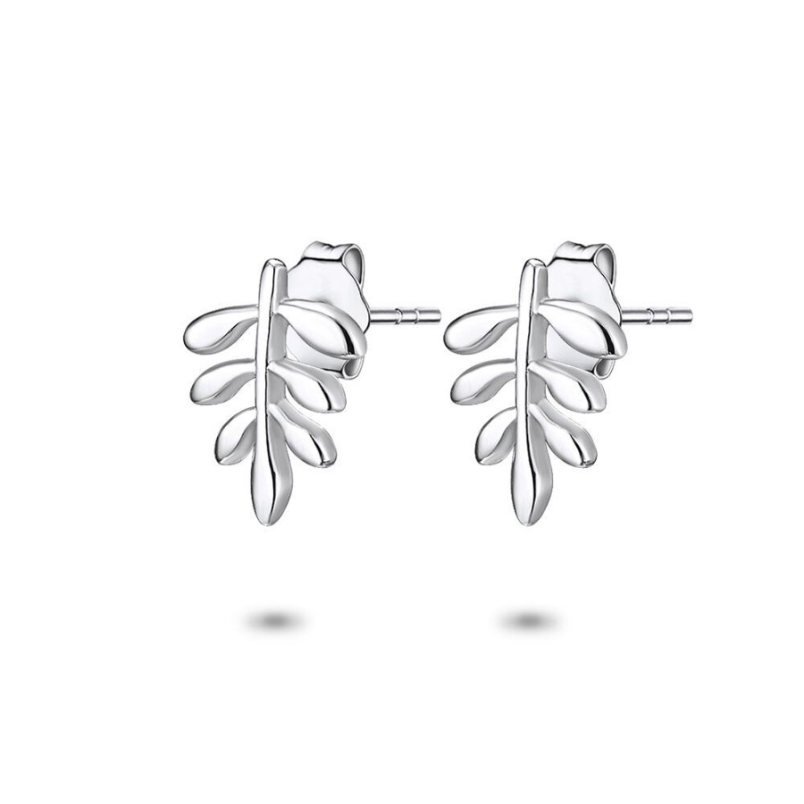 Women Twice As Nice | Silver Earrings, Small Leaf Inspired Motif