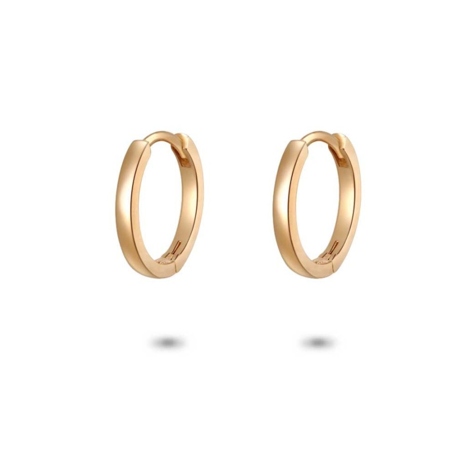 Women Twice As Nice | Rose Silver Earrings, Hoop Earrings, 13 Mm