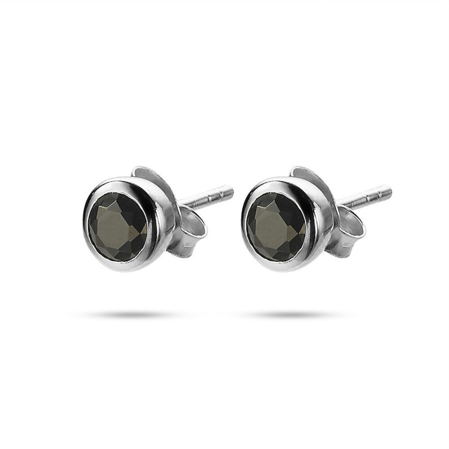 Women Twice As Nice | Stainless Steel Earrings, Little Black Stone